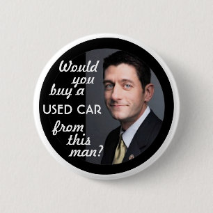 Bóton Redondo 5.08cm Vendedor de carro de Paul Ryan