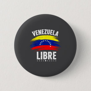 Bóton Redondo 5.08cm Venezuela Livre 2026 Bandeira do Coração da Venezu