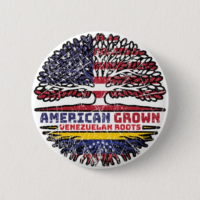 Bóton Redondo 5.08cm Venezuela Venezuela venezuelana EUA Estados Unidos (Frente)