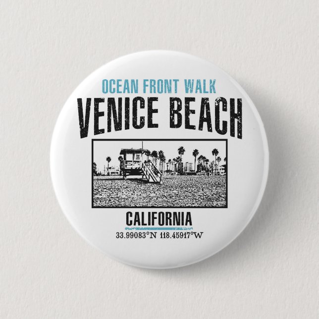 Bóton Redondo 5.08cm Venice Beach (Frente)
