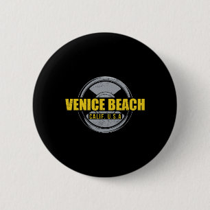 Bóton Redondo 5.08cm Venice Beach California Usa Gym Bodybuilding Worko