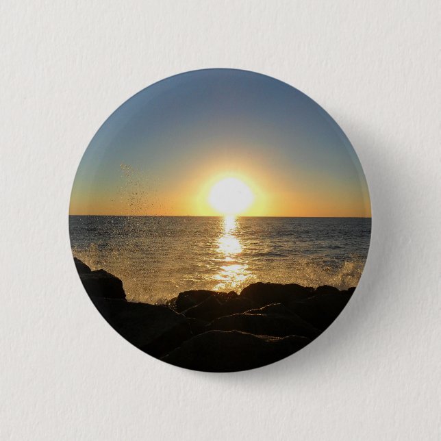 Bóton Redondo 5.08cm Venice Beach Sunset (Frente)