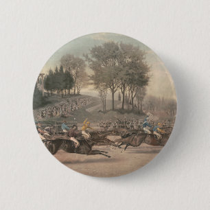 Bóton Redondo 5.08cm Ventilador de corrida de cavalos TOP