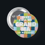 Bóton Redondo 5.08cm Verificador Colorido Bloqueia Chá de fraldas Vovó<br><div class="desc">Este botão colorido e neutro em relação ao gênero é uma maneira divertida de celebrar os pais a estarem num chá de fraldas de casal e partilharem a alegria com a família e amigos,  para que todos saibam quem a avó orgulhosa é tão bem como o seu nome verdadeiro.</div>