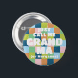 Bóton Redondo 5.08cm Verificador Colorido Bloqueia Chá de fraldas Vovó<br><div class="desc">Este botão colorido e neutro em relação ao gênero é uma maneira divertida de celebrar os pais a estarem num chá de fraldas de casal e partilharem a alegria com a família e amigos,  para que todos saibam quem a avó orgulhosa é tão bem como o seu nome verdadeiro.</div>