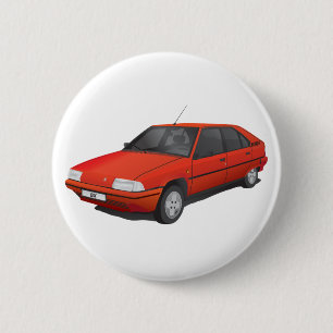 Bóton Redondo 5.08cm Vermelho de Citroën BX