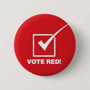 Bóton Redondo 5.08cm Vermelho do voto - sólido