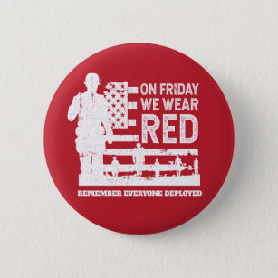Bóton Redondo 5.08cm Vestimos o Red Friday Soldier