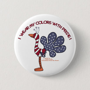 Bóton Redondo 5.08cm Vestir minhas cores com orgulho