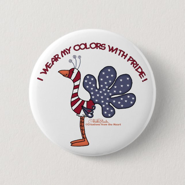 Bóton Redondo 5.08cm Vestir minhas cores com orgulho (Frente)