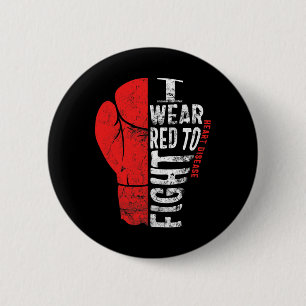 Bóton Redondo 5.08cm Vestir Vermelho Para Combater A Consciência Da Doe