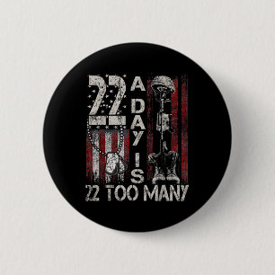 Bóton Redondo 5.08cm Veterano Vive Consciência Suicida Ptsd Veteran 22