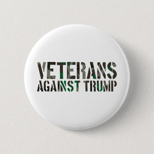 Bóton Redondo 5.08cm Veteranos Contra Trump Anti-trump Veteranos Contra