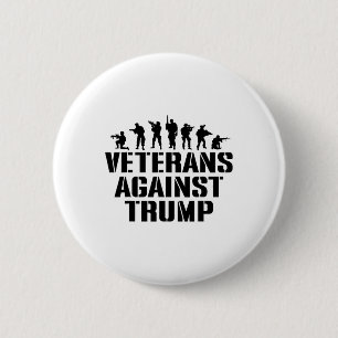 Bóton Redondo 5.08cm Veteranos Contra Trump Anti-trump Veteranos Contra