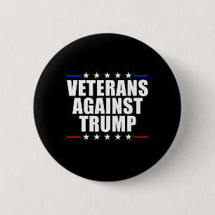 Bóton Redondo 5.08cm Veteranos Contra Trump Anti-Trump Veteranos Contra