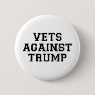 Bóton Redondo 5.08cm Veteranos Contra Trump Dissidência Patriótica