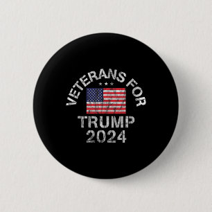 Bóton Redondo 5.08cm Veteranos Militar Para Trump 2024