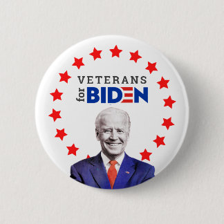 Bóton Redondo 5.08cm Veteranos para a eleição presidencial de Joe Biden