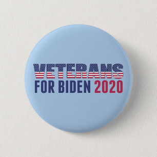 Bóton Redondo 5.08cm Veteranos para Biden 2020