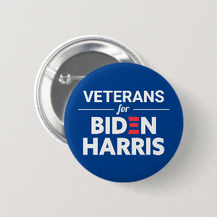 Bóton Redondo 5.08cm Veteranos para Biden Harris Texto Personalizado Az