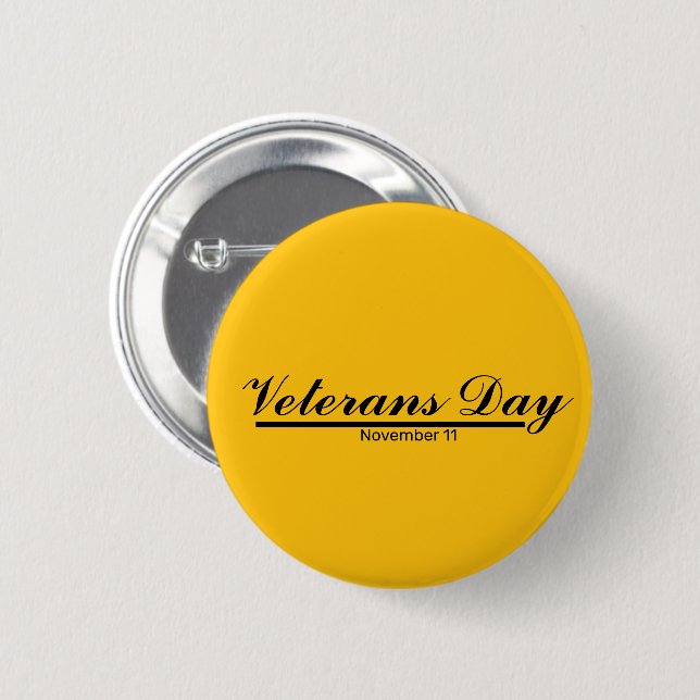 Bóton Redondo 5.08cm Veterans Day Buttons (Frente & Verso)