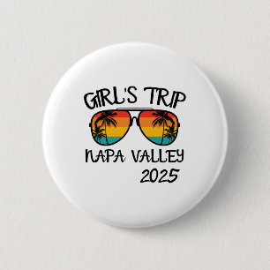 Bóton Redondo 5.08cm Viagem de Meninas Vale de Napa 2025 Férias de Verã