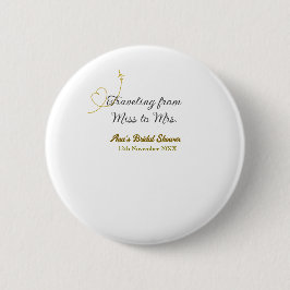 Bóton Redondo 5.08cm Viagem de solteira para senhora adiciona nome ao c