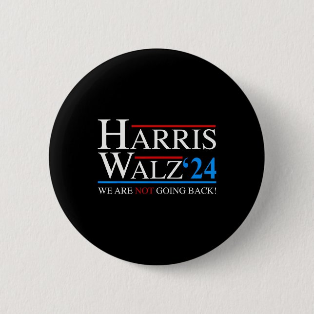 Bóton Redondo 5.08cm Vice-Presidente Kamala Harris Tim WAlzhe (Frente)