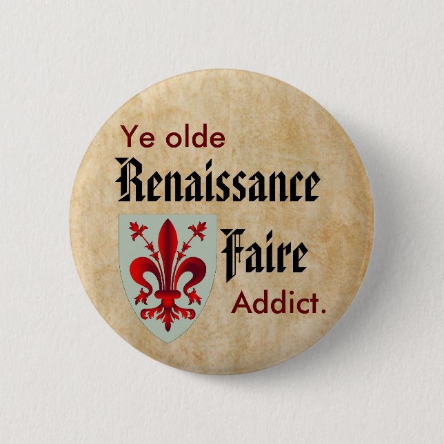 Bóton Redondo 5.08cm Viciado do YE Olde RenFaire (Frente)