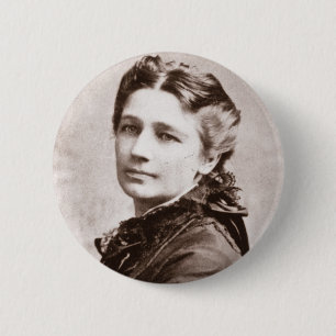 Bóton Redondo 5.08cm Victoria Woodhull, 1rua Mulher candidata president