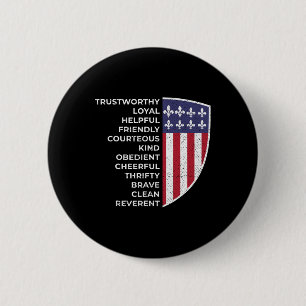 Bóton Redondo 5.08cm Vida de Escoteiro Bandeira de Escotismo Amantes de