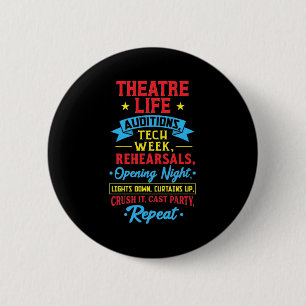 Bóton Redondo 5.08cm Vida De Teatro Para Ator