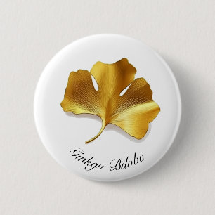 Bóton Redondo 5.08cm Vida Herbal do Ouro Ginkgo Biloba personalizável