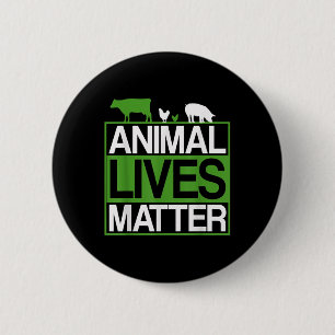 Bóton Redondo 5.08cm Vidas de Animais Proteção Animal Vegetarianos Meio