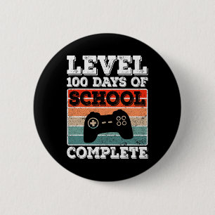 Bóton Redondo 5.08cm Vídeo De Gamer Boys Completos De Nível 100 Dias