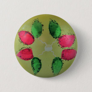Bóton Redondo 5.08cm Vidro, Bola de Natal Verde Presente Decoração