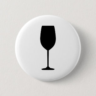 Bóton Redondo 5.08cm Vidro de vinho