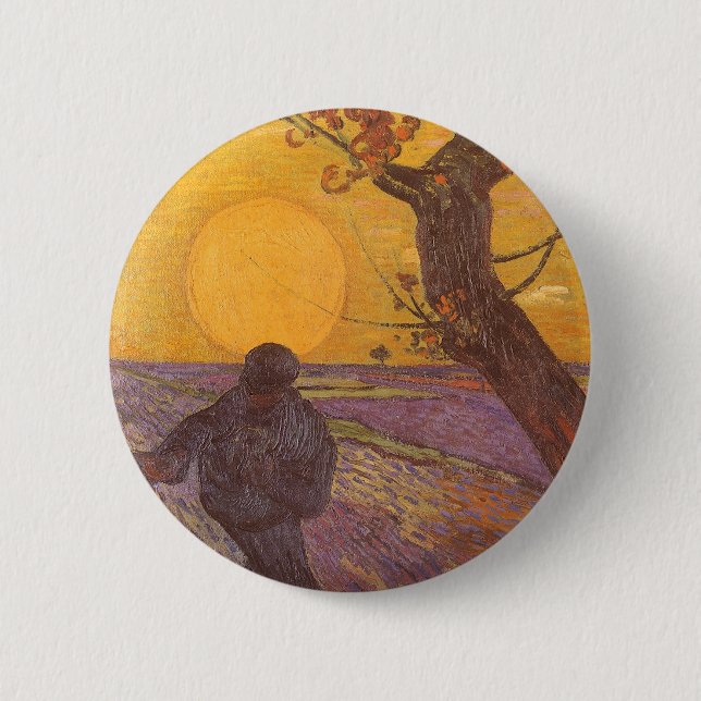 Bóton Redondo 5.08cm Vincent van Gogh - O Semeador (Frente)
