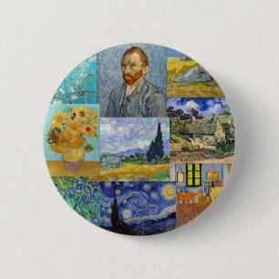 Bóton Redondo 5.08cm Vincent Van Gogh - Obras-primas
