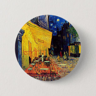Bóton Redondo 5.08cm Vincent Van Gogh - Terraço do Café à Noite Arte Fi