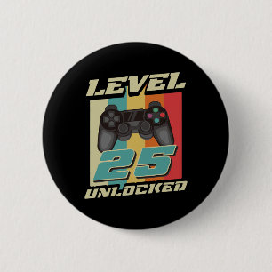 Bóton Redondo 5.08cm Vintage 25 Birthday Gift 25 Year Old Boy Ga