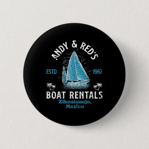 Bóton Redondo 5.08cm Vintage Andy e a Carta de Pesca de Reparo de Barco