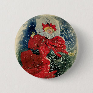 Bóton Redondo 5.08cm Vintage Art Nouveau Pastilles Geraudel Tosse Gotas