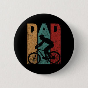 Bóton Redondo 5.08cm Vintage Bicycle Cyclist Pai Padre&#
