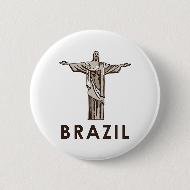 Bóton Redondo 5.08cm Vintage Brasil (Frente)
