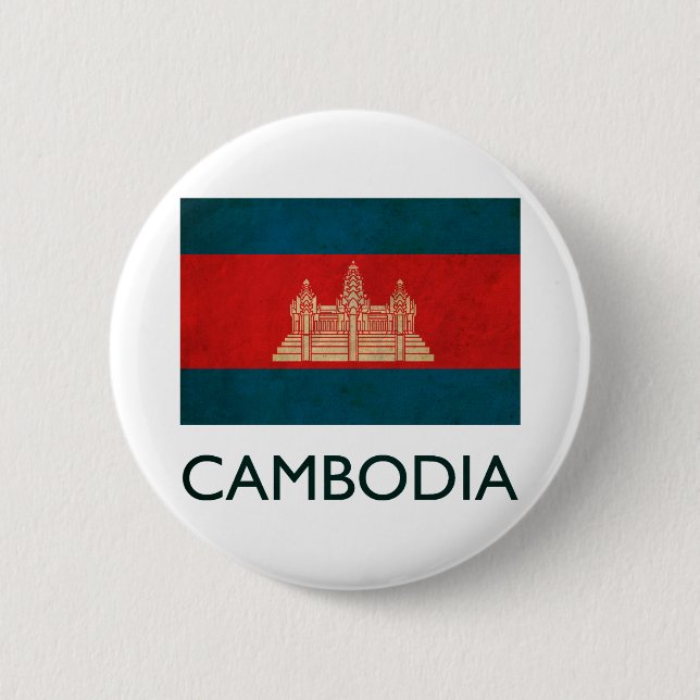 Bóton Redondo 5.08cm Vintage Cambodia (Frente)