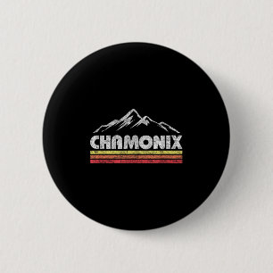Bóton Redondo 5.08cm Vintage Chamonix Retro Mountain Mens Mulheres do S