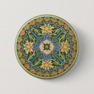 Bóton Redondo 5.08cm Vintage Chinês: Cloisonne