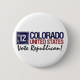 Bóton Redondo 5.08cm Vintage Colorado do republicano do voto em 2012 -