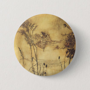 Bóton Redondo 5.08cm Vintage Fairy Tale, Fada's Tightrope de Rackham